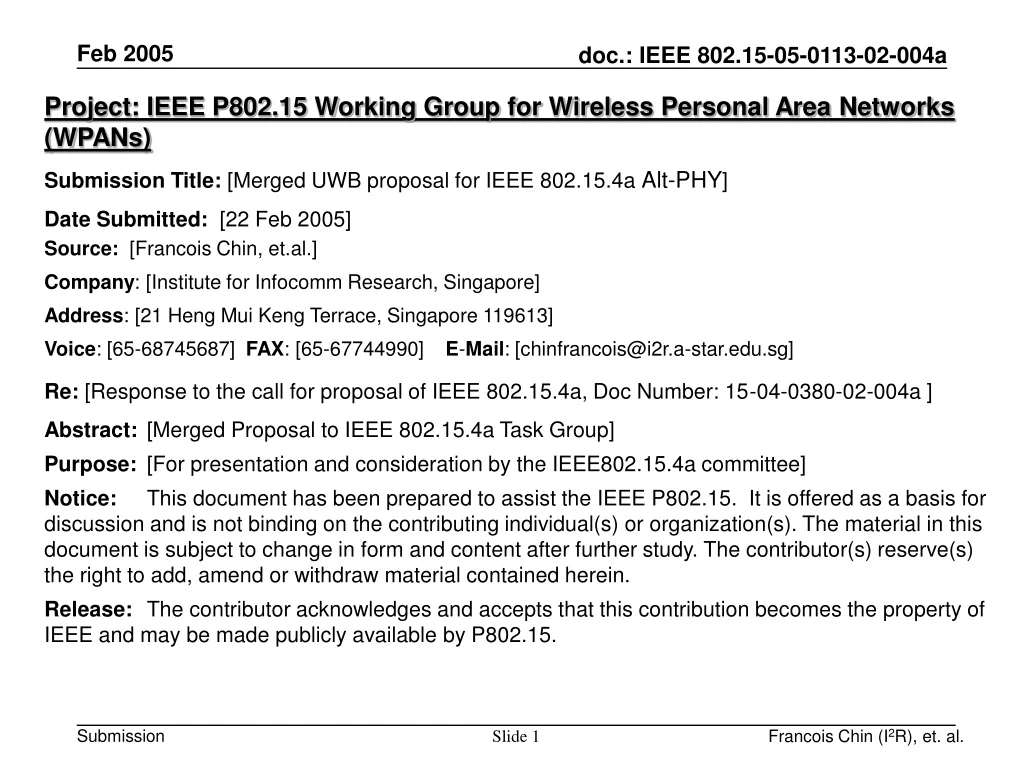 project ieee p802 15 working group for wireless