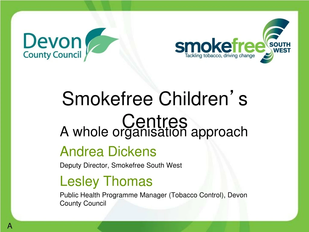 smokefree children s centres