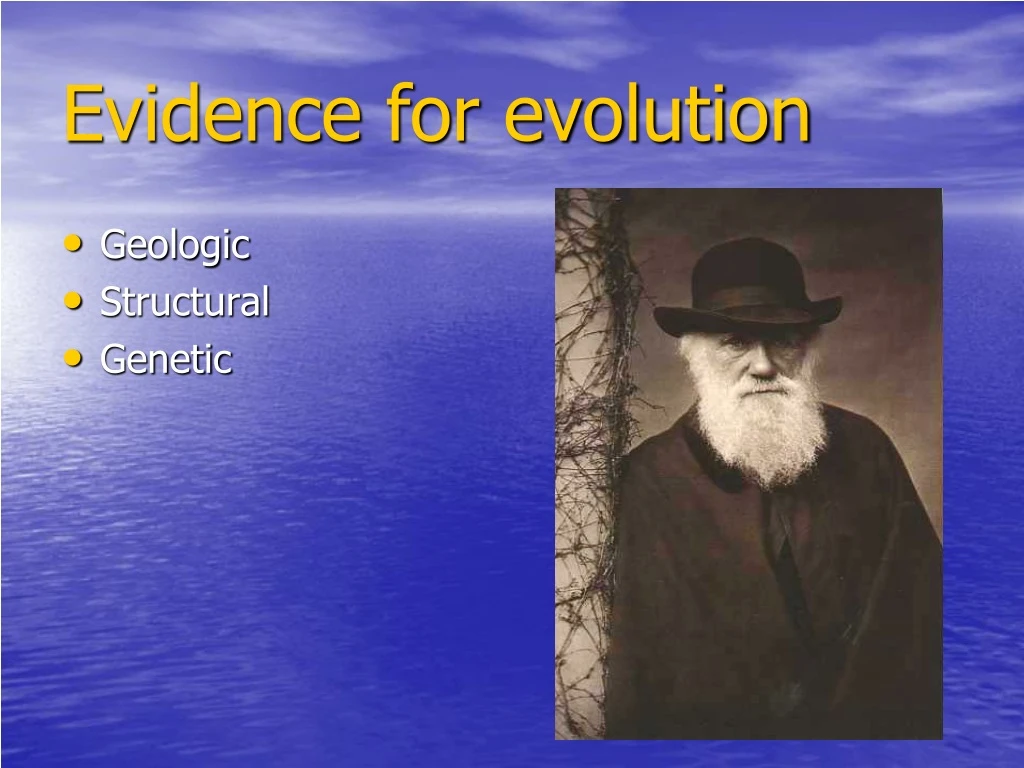 evidence for evolution