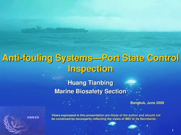 Anti-fouling Systems—Port State Control Inspection