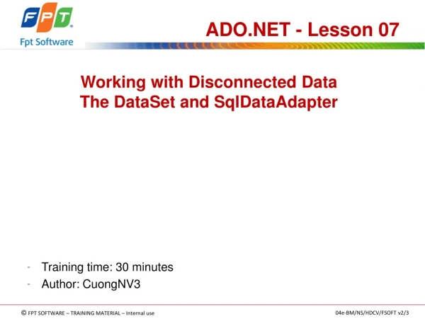 ADO.NET - Lesson 07