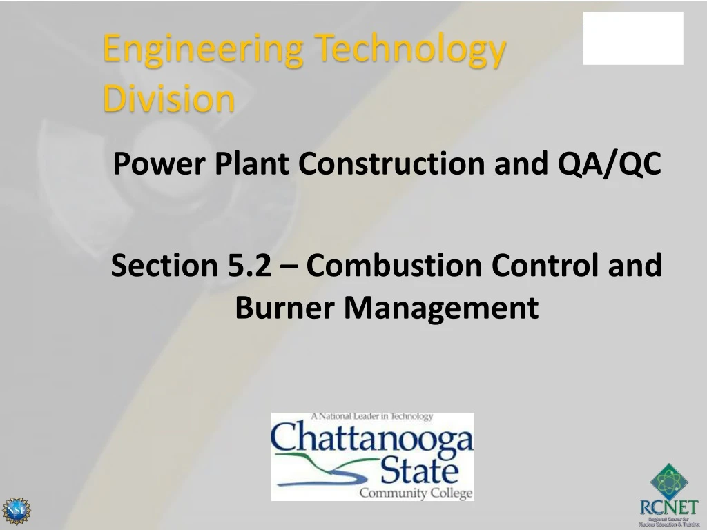 power plant construction and qa qc section 5 2 combustion control and burner management