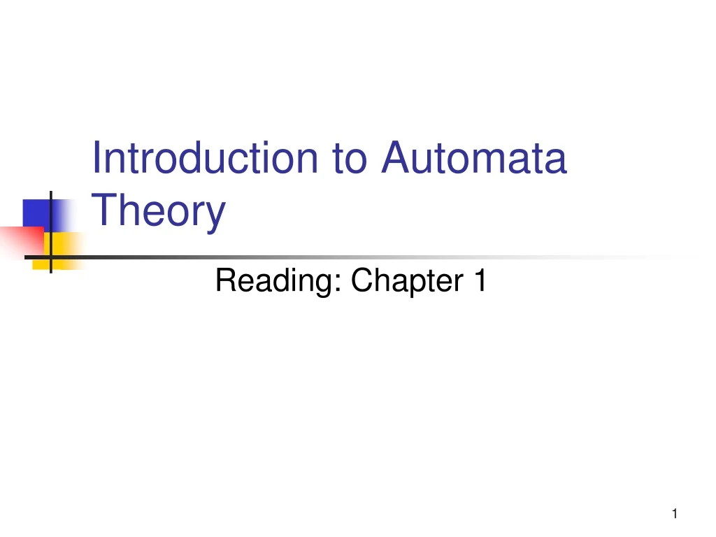 introduction to automata theory