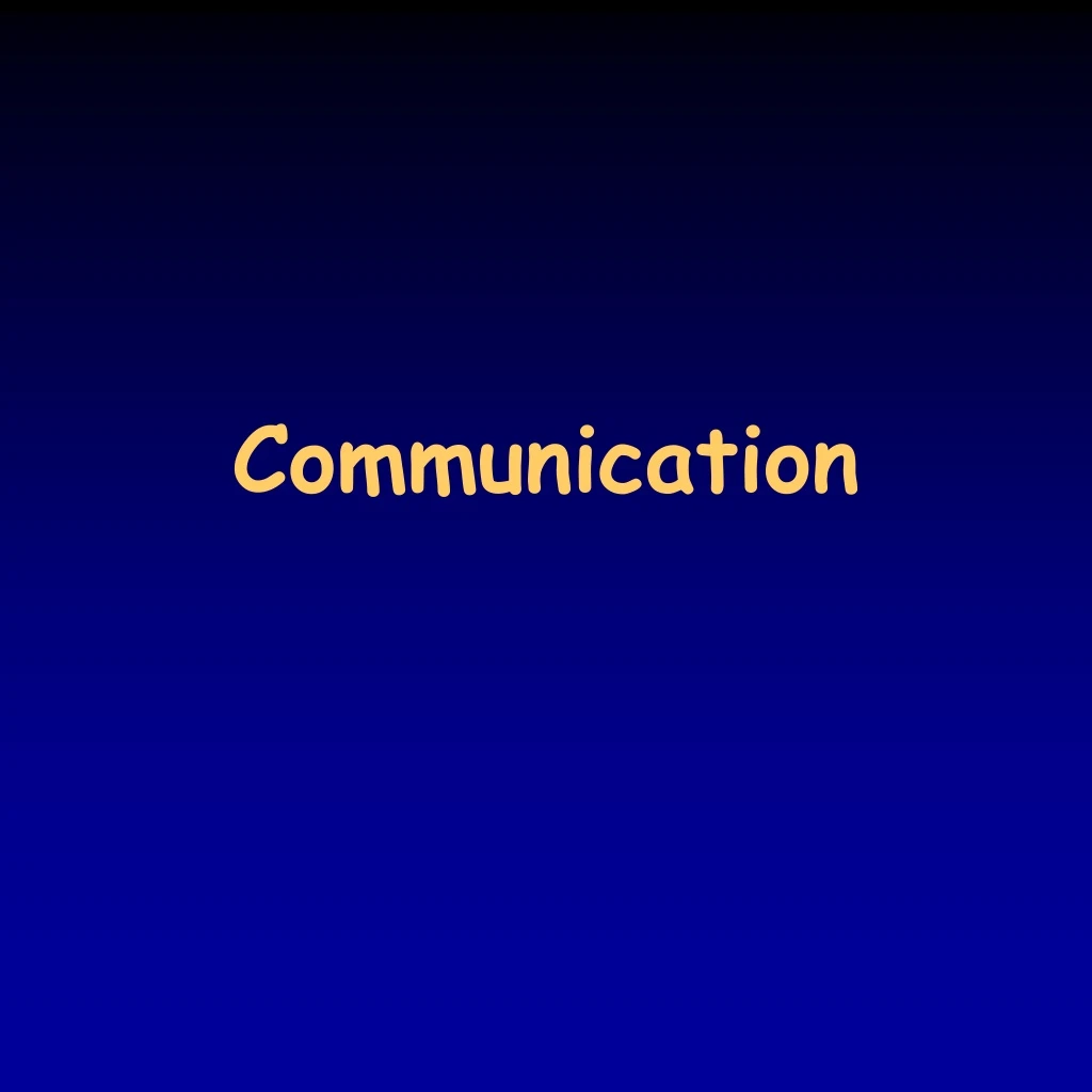 communication