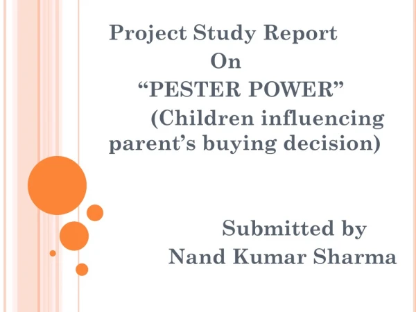 Project Study Report On