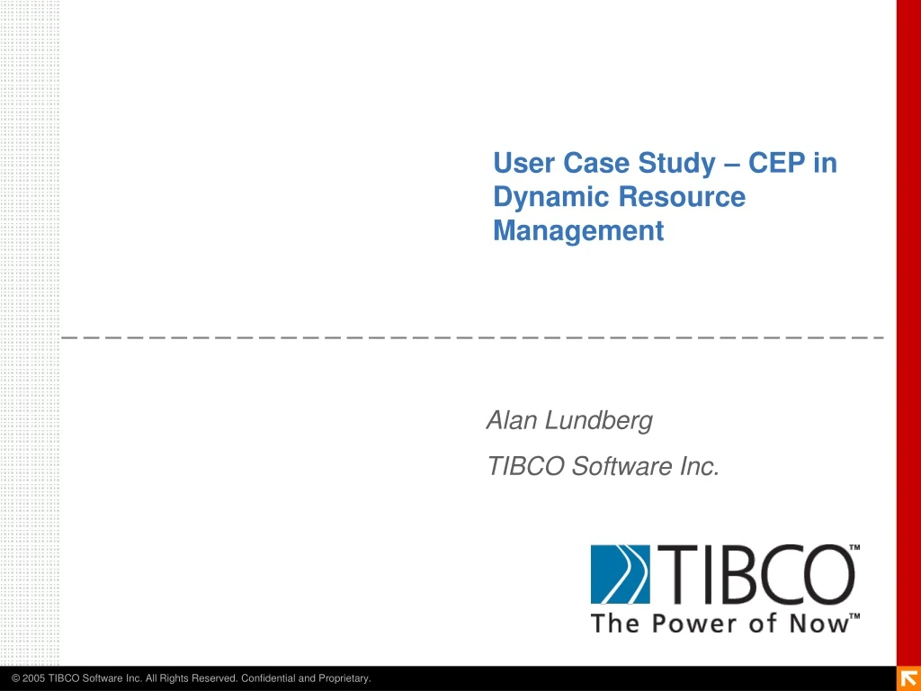 user case study cep in dynamic resource management