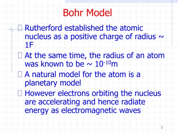 Bohr Model