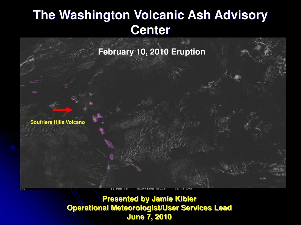 the washington volcanic ash advisory center