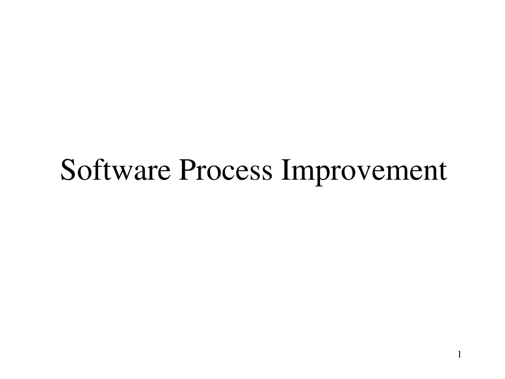 software process improvement