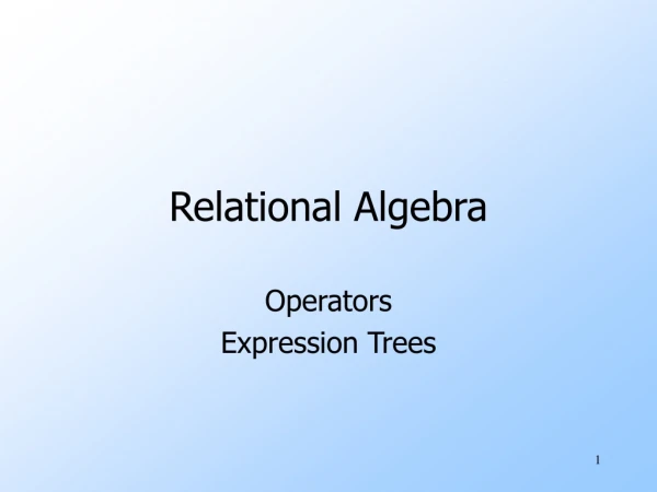 Relational Algebra