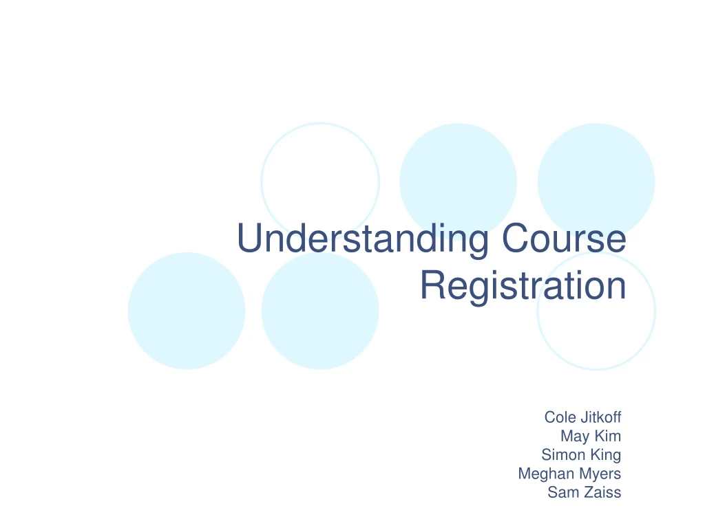 understanding course registration