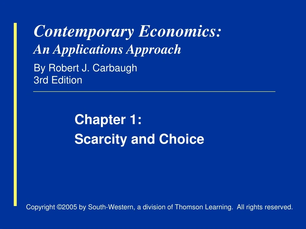 contemporary economics an applications approach by robert j carbaugh 3rd edition