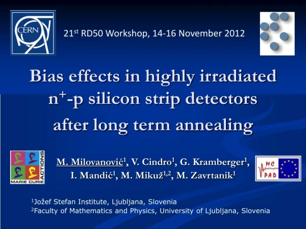 Bias effects in highly irradiated n + -p silicon strip detectors after long term annealing