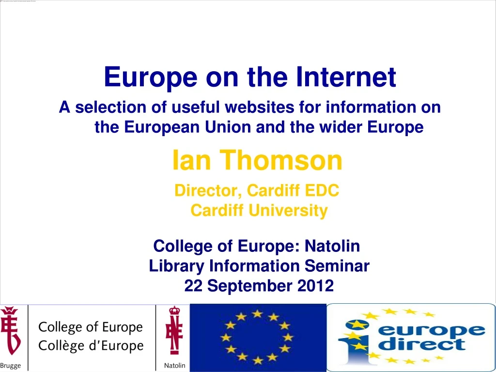 europe on the internet a selection of useful