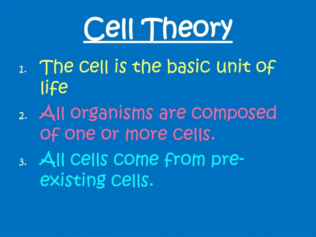 cell theory