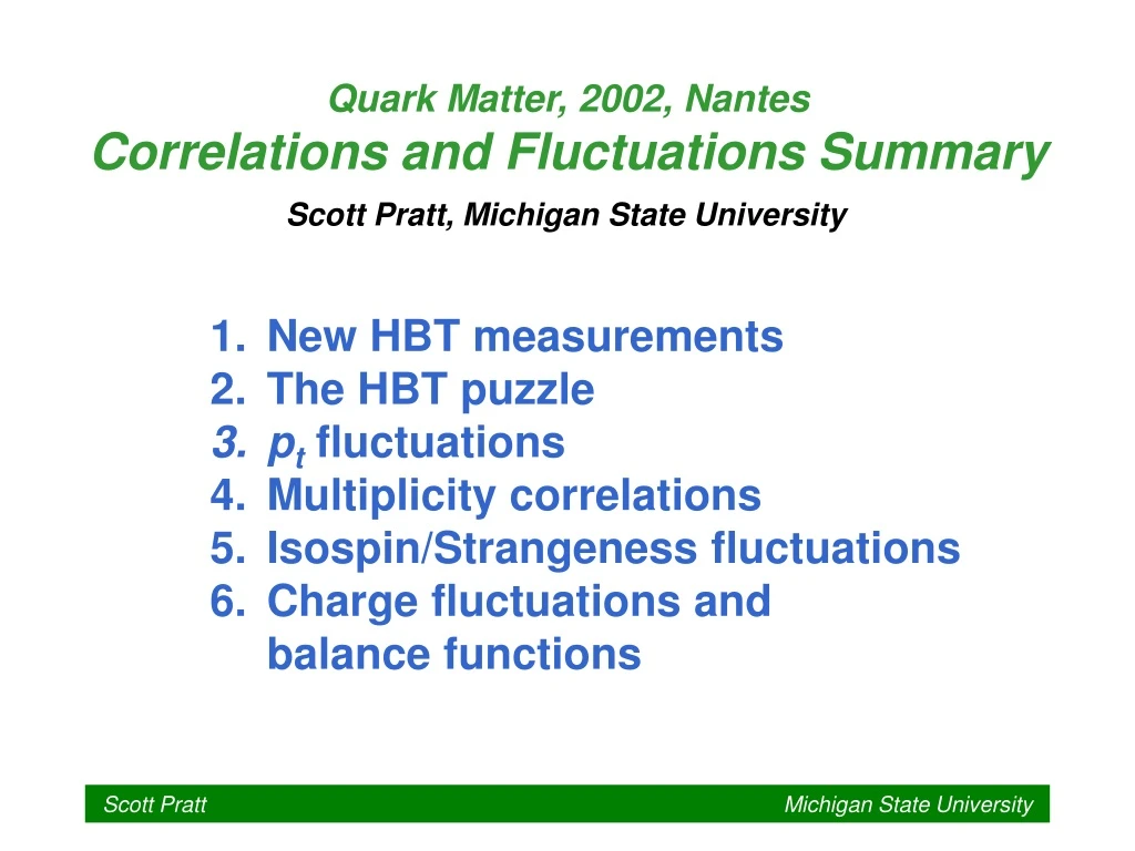 quark matter 2002 nantes correlations and fluctuations summary