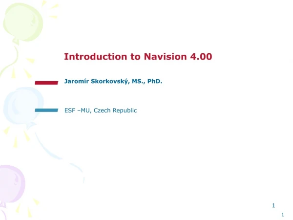 Introduction to Navision 4.00