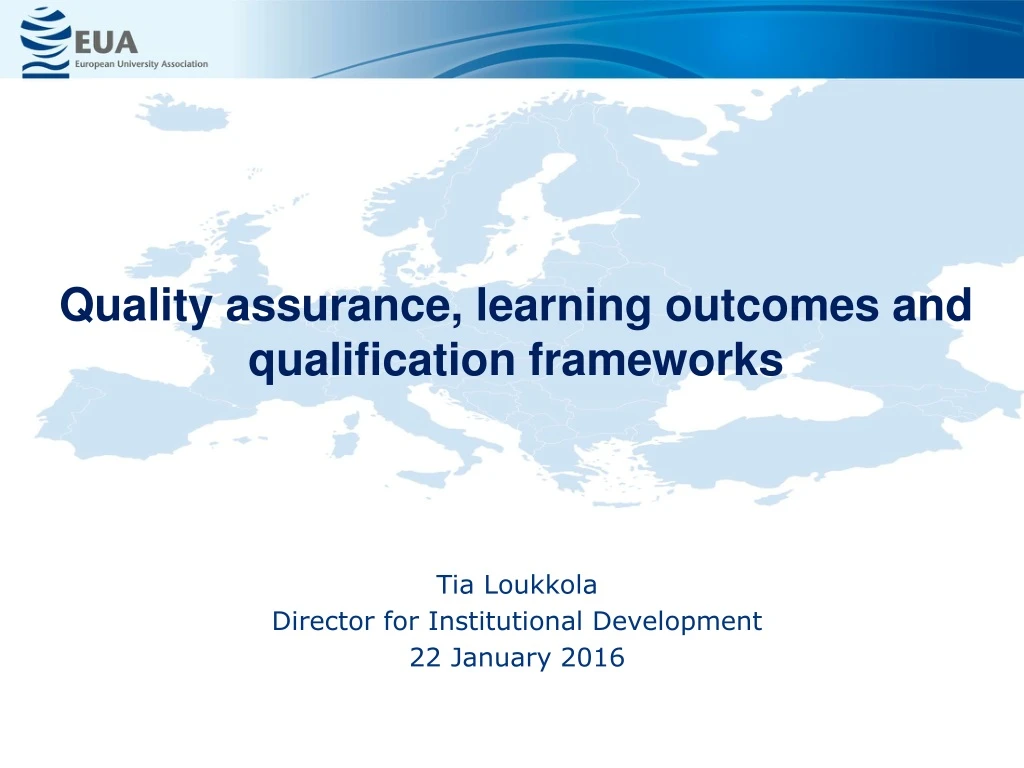 quality assurance learning outcomes