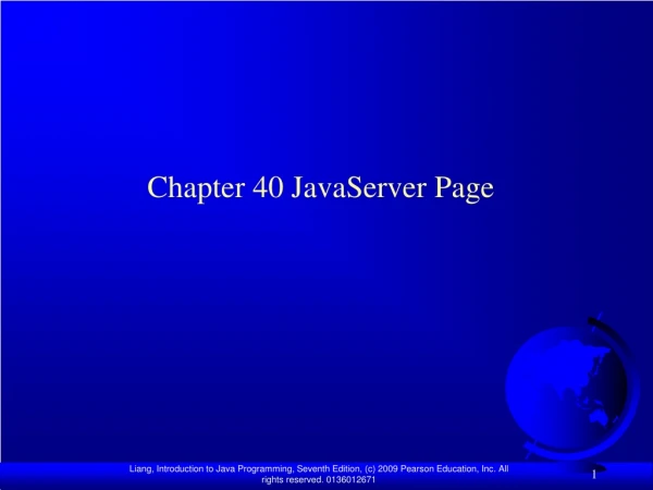 Chapter 40 JavaServer Page