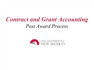 Contract and Grant Accounting Post Award Process