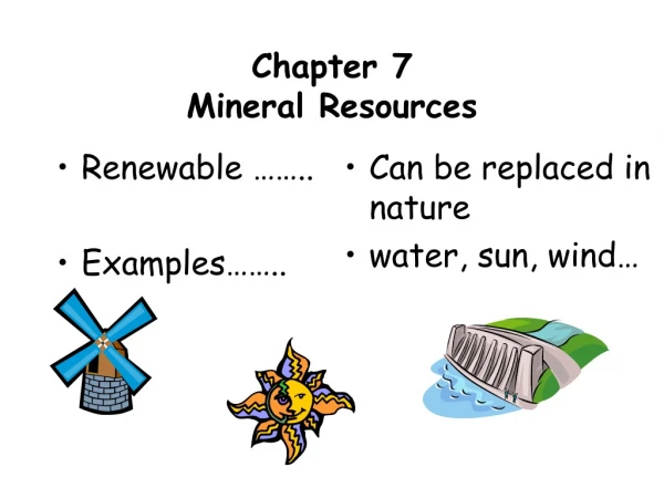 Chapter 7 Mineral Resources