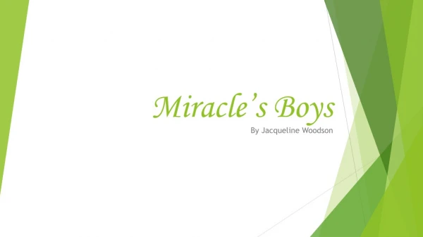 Miracle’s Boys