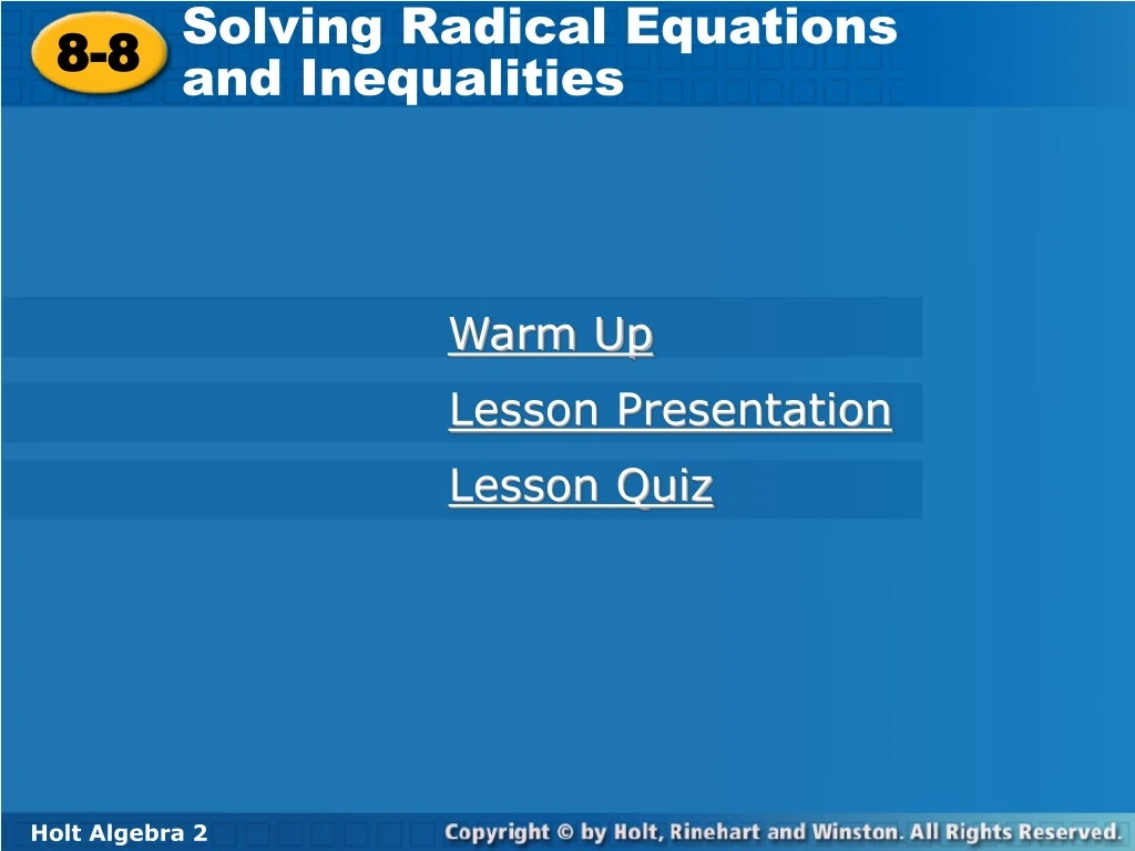 solving radical equations and inequalities