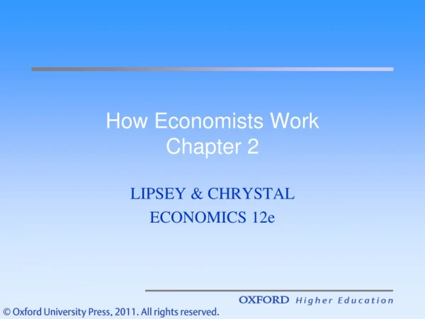 How Economists Work Chapter 2