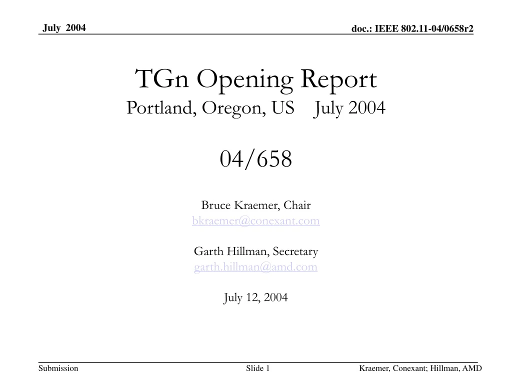 tgn opening report portland oregon us july 2004 04 658
