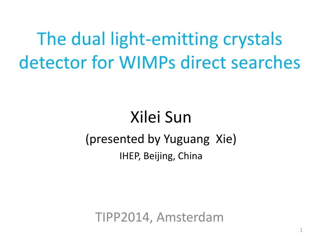 the dual light emitting crystals detector for wimps direct searches