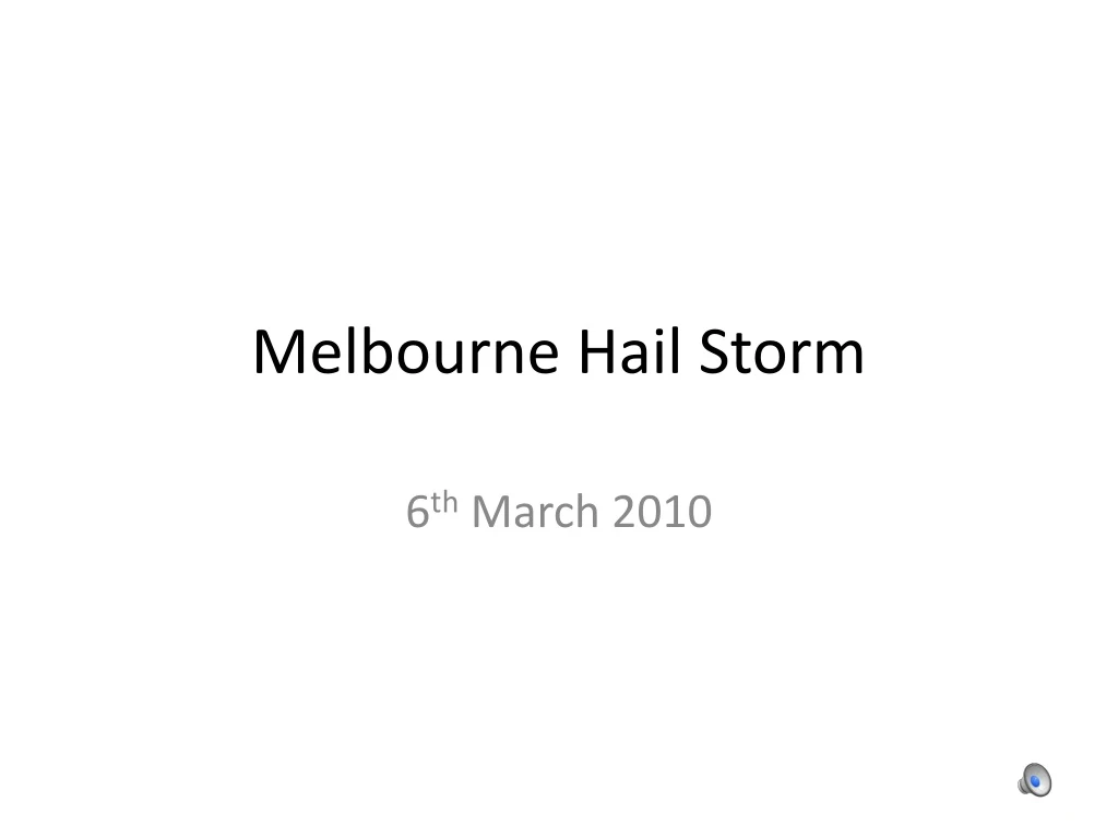 melbourne hail storm