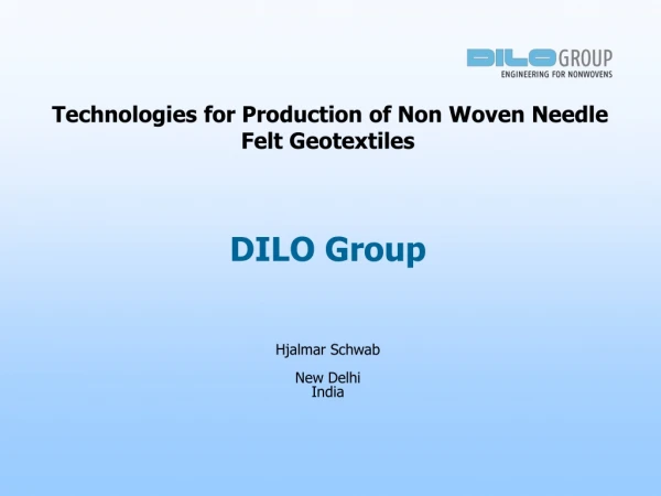 Technologies for Production of Non Woven Needle Felt Geotextiles