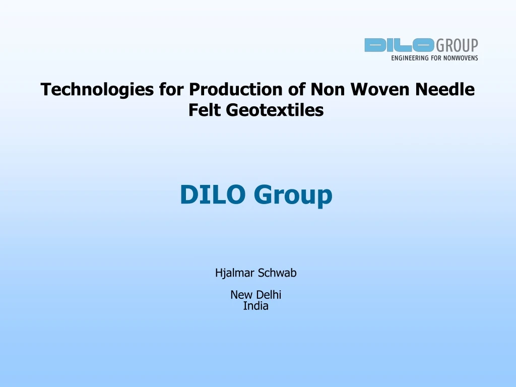 technologies for production of non woven needle felt geotextiles