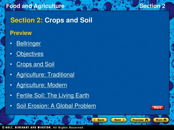 Section 2: Crops and Soil