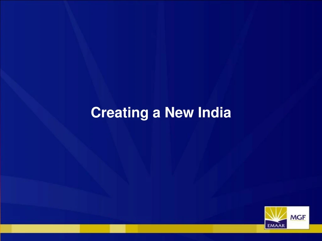 creating a new india