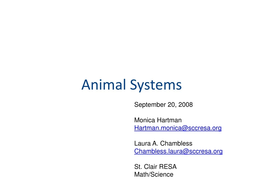 animal systems