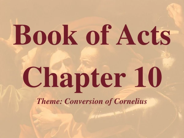 Book of Acts Chapter 10