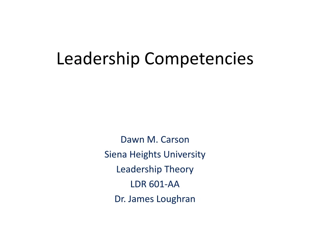 leadership competencies