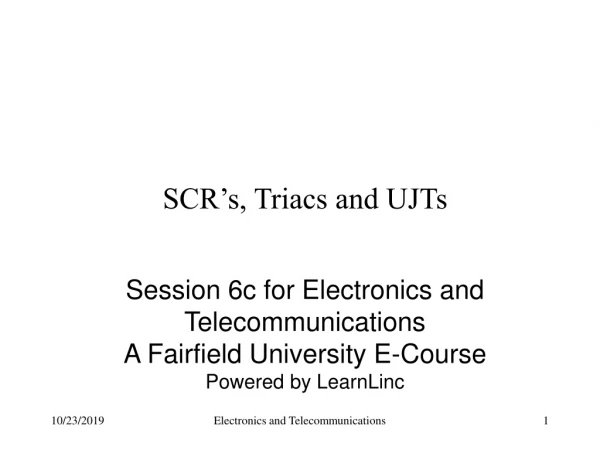 SCR’s, Triacs and UJTs