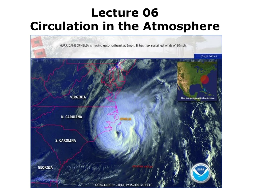 lecture 06 circulation in the atmosphere