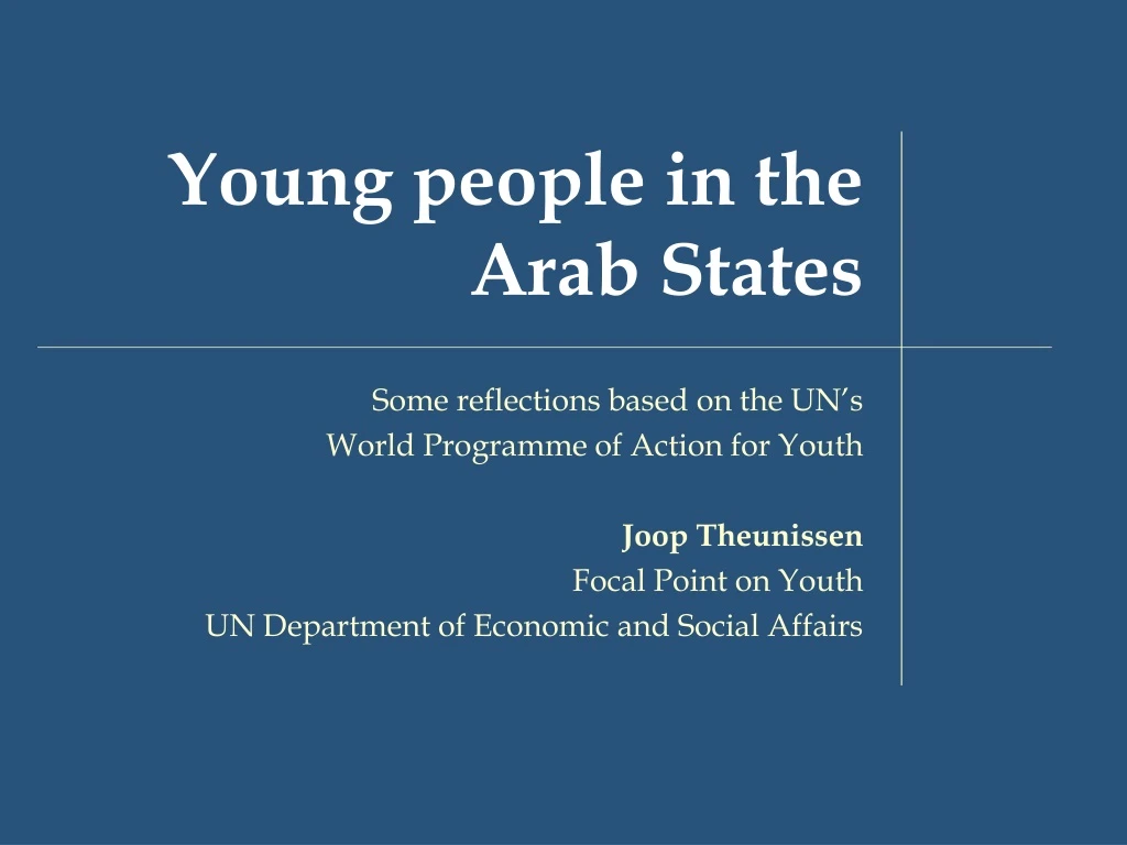 young people in the arab states