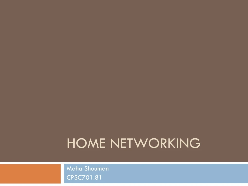 home networking