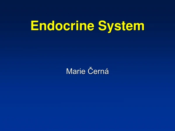 Endocrine System