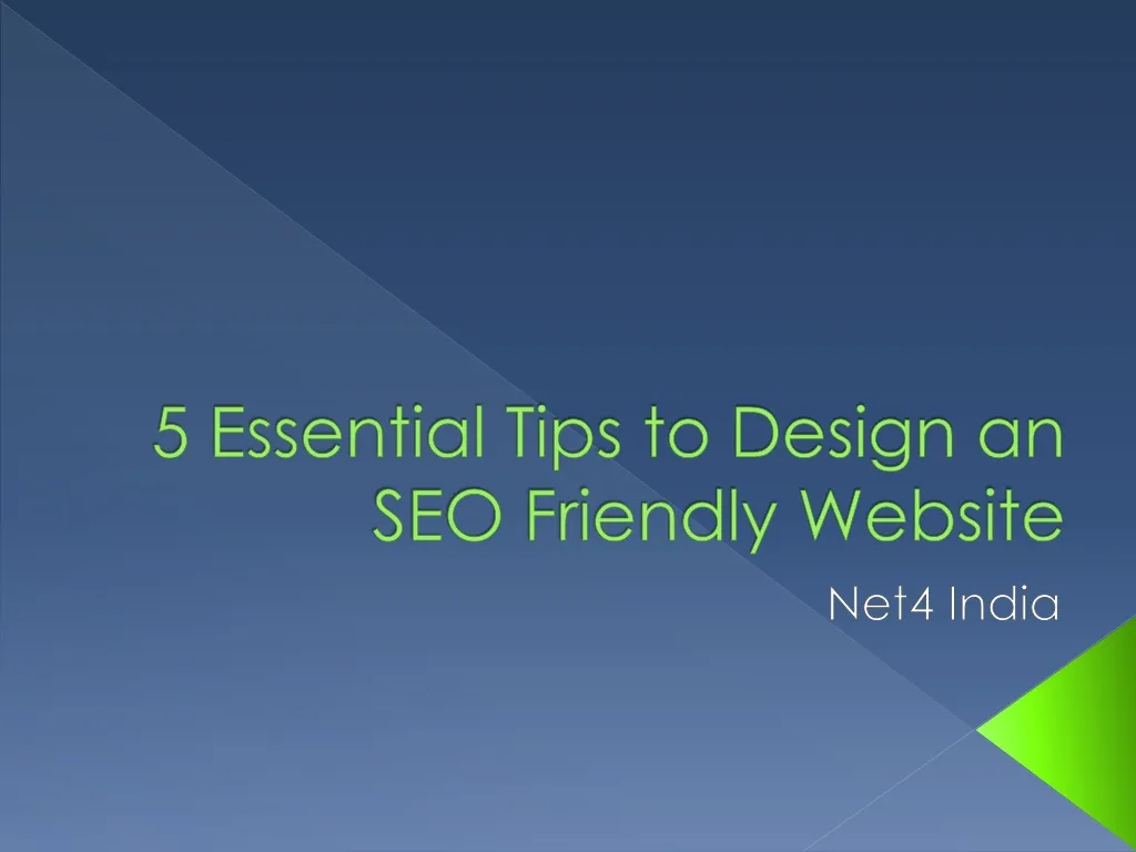 5 essential tips to design an seo friendly website