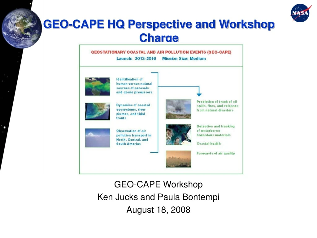 geo cape hq perspective and workshop charge