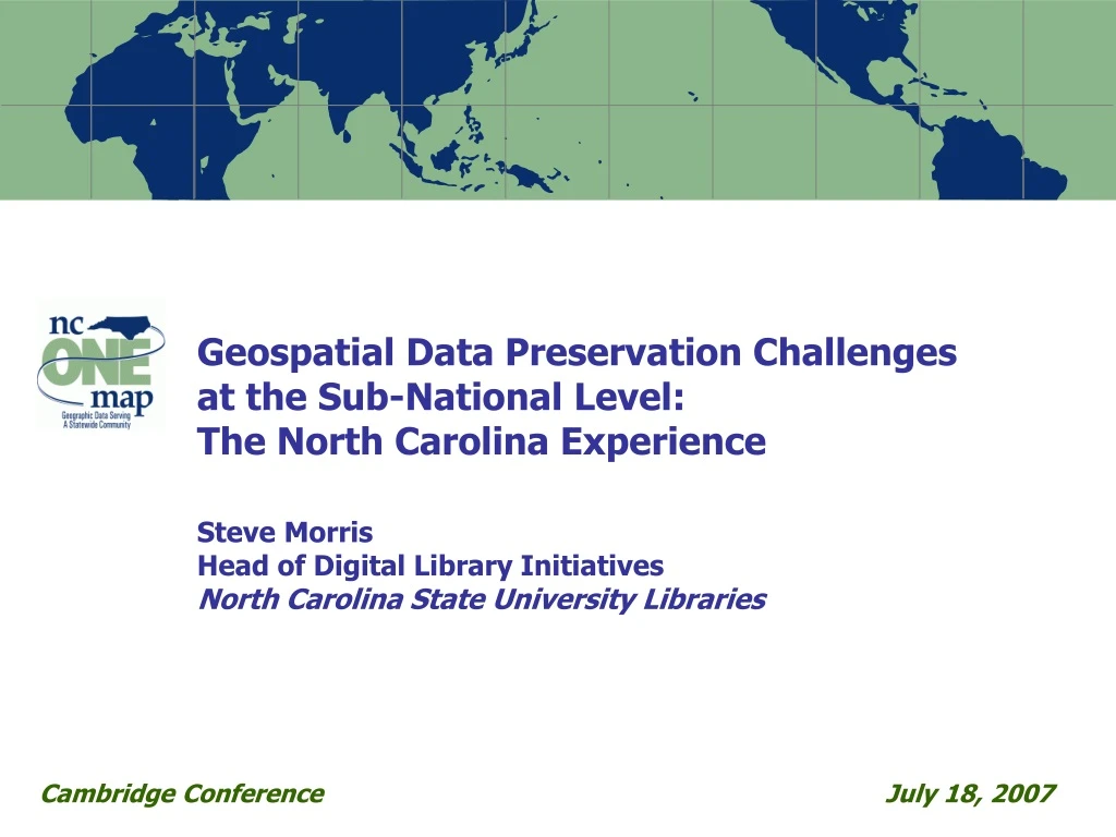 geospatial data preservation challenges