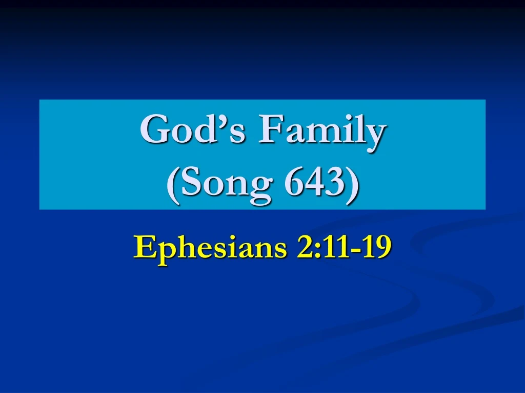 god s family song 643