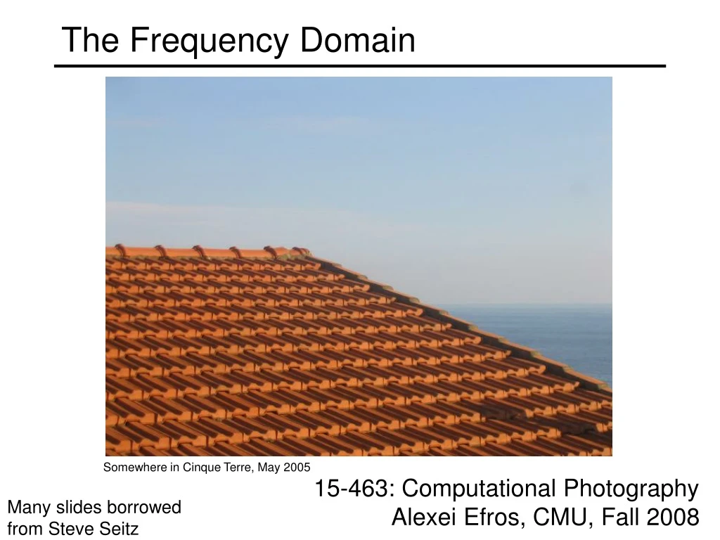 the frequency domain