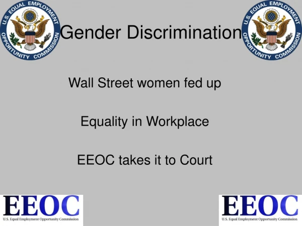 Gender Discrimination