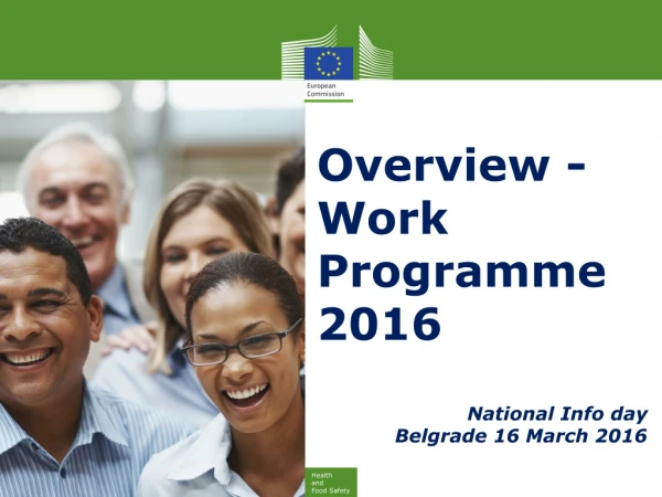 Overview - Work Programme 2016 National Info day Belgrade 16 March 2016